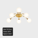 Vintage Ceiling Light Ball Glass Lamp Gold G9 for Living Room Kitchen by Ljojo