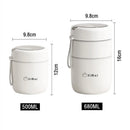 Ljojo Double-Layer Stainless Steel Thermal Lunch Box with Spoon and Bag