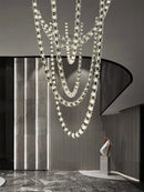 2026 New Trend Crystal Bullet High Ceiling Chandelier | Ljojo Light Fixture for Living Room Staircase