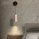 Ljojo LED Wall Light for Wabi Sabi Home Decor - Yellow Travertine Bedroom Design
