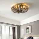 Ljojo Feather Ceiling Lamp with E27 Light Bulb for Bedroom Living Room Decor
