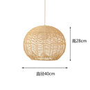 Rattan LED Pendant Lights Vintage Chandeliers - Island Handmade Woven Design