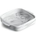 Ljojo Marble Grey Ceramic Bake Set - 1500 ML Porcelain Bake Plate Souffle Tapas Pie