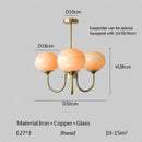 Nordic Vintage Glass LED Pendant Lights Elegant Chandelier by Ljojo