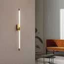Ljojo Minimalist Acrylic LED Wall Light Gold Black Metal Dimmable for Living Room Aisle