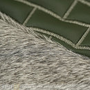 Ljojo Luxury Horsehair Leather Sofa Waist Pillow 30x50cm Silver-Green
