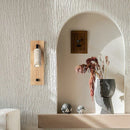 Ljojo LED Wooden Wall Light Fixture with Pull Chain Switch for Bedroom