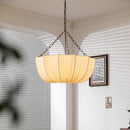 French Wabi-Sabi Fabric Chandelier: Medieval Pendant Lights - Ljojo