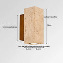 Ljojo Luxury LED Wall Lights Indoor Yellow Travertine Living Room Bedroom Lamp