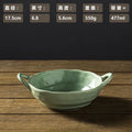 Ljojo Matte Ceramic Two Ear Bowl for Soup, Noodles, Salad - Light Food Bowl