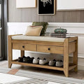 Ljojo™ Shoe Bench with Cushioned Seat, 2 Drawers, Slatted Shelf