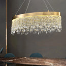 Nordic K9 Crystal Chandelier - All-Gold Led Round Ceiling Lamp - High-Quality Home Decor - Ljojo