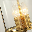 American Country Hanging Lamp Bronze Glass Chandeliers by Ljojo for Living Dinner Room Corridor