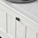 Ljojo™ Flip-Drawer Shoe Bench with Seat Cushion: Compact Entryway & Hallway Storage