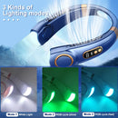 Ljojo LED Hanging Neck Fan with Colorful Atmosphere Lights