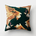 Ljojo Lion Tiger Head Pillowcase for Home Decor - Soft and Stylish Animal Cushion Cover