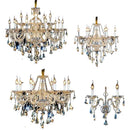 European Gloss Crystal Led Chandelier for Living Room | Interior Lighting Amber Decoration | Ljojo