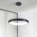 LED Ring Pendant Light Modern Iron Hanging Lamp Bedroom Dining Lighting - Ljojo