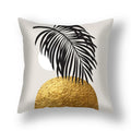 Black Gold Sun Cushion Cover Vase - Ljojo Home Pillowcase Square Cushions