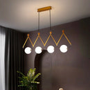 Nordic Luxury Cream Ball Leather Chandelier by Ljojo