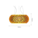 Ljojo Acrylic Pendant Light Fixture Foscarini Caboche Dia35/50/65cm Clear Gold Hanging Lamp