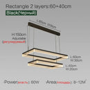 Nordic Square Pendant Lights Dimmable for Living Room - Ljojo