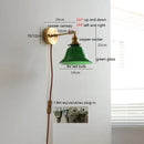 Ljojo Milky White Glass LED Wall Light Sconce Rotate Pull Chain Switch