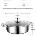 Ljojo 410 Stainless Steel Non-Stick Soup Pot with Lid - Induction Cooker Compatible