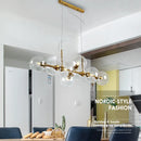 Ljojo LED Glass Pendant Light: Minimalist Nordic Design for Living Room and Bedroom