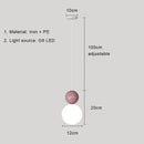 LED Cream Hanging Lamp - Modern Indoor Lighting for Bedroom, Living Room, and More