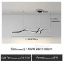 Ribbon Shape LED Chandelier - Modern Aluminum Design for Living Room by Ljojo