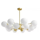 Ljojo Modern Lustrous Glass Chandelier Ceiling Light Elegant Indoor Lighting for Living Room Dining Room