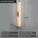 Ljojo Modern Luxury Alabaster Marble Wall Sconce Spanish Copper Bedroom Home Decor