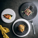 Ljojo Matte Ceramic Round Flat Plate for Molecular Cuisine and Dining