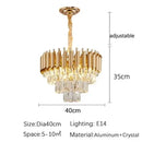 K9 Crystal Chandelier Living Room Villa Bedroom Ceiling Light - Ljojo
