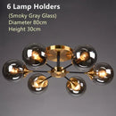 Ljojo Glass Ceiling Chandelier Elegant Nordic Hanging Light Fixture for Living Room Bedroom