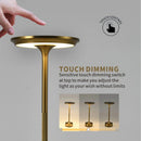 Ljojo LED Desk Lamp Rechargeable Touch Switch Cordless Table Light