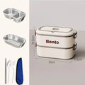 Ljojo 3-Layer Stainless Steel Lunch Box Set