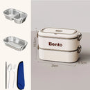 Ljojo 3-Layer Stainless Steel Lunch Box Set
