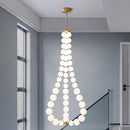 Nordic Luxury Art LED Ceiling Pendant Light Magic Bean Chandelier by Ljojo for Home Decor