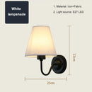 Nordic Fabric Lampshade Wall Lamp E27 LED - Modern Bedroom & Dining Room Lighting by Ljojo
