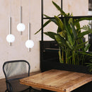 Ljojo Modern Minimalist LED Bedside Chandelier | Creative Light Luxury Hanging Wire Bedroom Decor