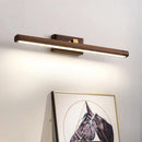 Ljojo Luxury Walnut Wood Bathroom Mirror Light 40CM 8W LED Wall Lamp