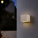 Ljojo Yellow Travertine Outdoor Wall Lamp Waterproof Sconce for Courtyard & Hallway