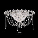 Ljojo Luxury Crystal Chandelier for High Ceiling Living Room
