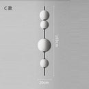 Ljojo Glass Ball Pendant Lamp Ceiling Chandelier Kitchen Bedroom Home Decor