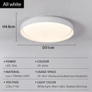 Ljojo Wood Grain LED Ceiling Light: Circular Walnut Remote Control Dimming Home Decor Lamp