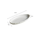 Ljojo Lotus Leaf Oval Plate: Ceramic Fish Steamed Dish for Sushi, Salad, Dessert