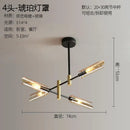 Modern Minimalist Art LED Pendant Light Guns Line Glass Chandeliers by Ljojo