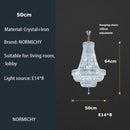 American Retro Crystal Chandelier Gold/Chrome for Living Room - Ljojo Luxury Home Decor Lighting